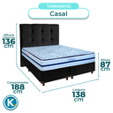 Ver imagem 3 de Kit Cabeceira + Cama Box + Colchão Casal Molas Ensacadas Blue Paropas