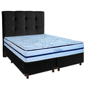 Ver imagem 1 de Kit Cabeceira + Cama Box + Colchão Casal Molas Ensacadas Blue Paropas