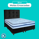 Ver imagem 4 de Kit Cabeceira + Cama Box + Colchão Casal Molas Ensacadas Blue Paropas
