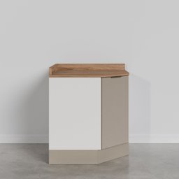 Balcão Canto Oblíquo com Tampo com Rodapé Puxador 150cm Ipanema CabeCasa MadeiraMadeira - 8
