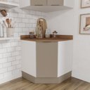 Ver imagem 2 de Balcão Canto Oblíquo com Tampo com Rodapé Puxador 150cm Ipanema CabeCasa MadeiraOriginals