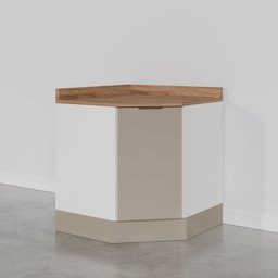 Balcão Canto Oblíquo com Tampo com Rodapé Puxador 150cm Ipanema CabeCasa MadeiraMadeira - 5