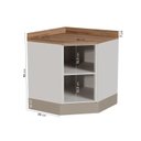 Ver imagem 3 de Balcão Canto Oblíquo com Tampo com Rodapé Puxador 150cm Ipanema CabeCasa MadeiraOriginals