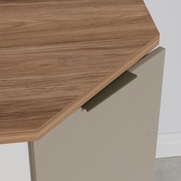 Balcão Canto Oblíquo com Tampo com Rodapé Puxador 150cm Ipanema CabeCasa MadeiraMadeira - 9