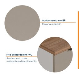 Balcão Canto Oblíquo com Tampo com Rodapé Puxador 150cm Ipanema CabeCasa MadeiraMadeira - 10