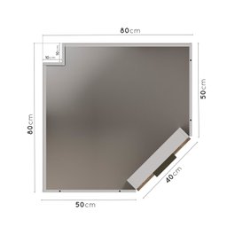 Balcão Canto Oblíquo com Tampo com Rodapé Puxador 150cm Ipanema CabeCasa MadeiraMadeira - 4