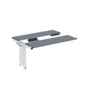Ver imagem 1 de Complemento de Mesa Plataforma para Coworking para 2 Pessoas 150x120 150cm Industrial Grafito e Branco Cinza