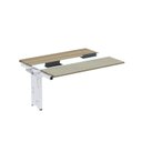 Ver imagem 1 de Complemento de Mesa Plataforma para Coworking para 2 Pessoas 150x120 150cm Industrial Noce Naturalle e Branco Marrom/Marromle