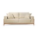 Ver imagem 2 de Sofá Paris 4 Lugares Linho Bege Claro 2,50m Confortável Sala