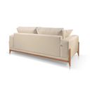 Ver imagem 3 de Sofá Paris 4 Lugares Linho Bege Claro 2,50m Confortável Sala