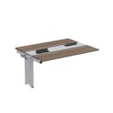 Ver imagem 1 de Complemento de Mesa Plataforma para Coworking para 2 Pessoas 150x120 150cm Industrial Walnut e Cinza Marrom