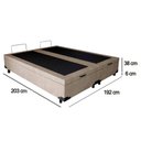 Ver imagem 5 de Cama Box Baú King Bipartido Suede Sereneprime Bege 192x203x44
