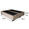 Cama Box Baú King Bipartido Suede Sereneprime Bege 192x203x44 - 5
