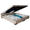 Cama Box Baú King Bipartido Suede Sereneprime Bege 192x203x44 - 3