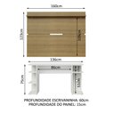 Ver imagem 3 de Mesa para Computador Gamer Madesa 9409 e Painel para Tv até 65 Polegadas - Branco/rustic