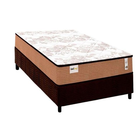 Cama Box Solteiro: Colchão Molas Masterpocket Ensacadas Plumatex Smart Classic + Base Crc Suede