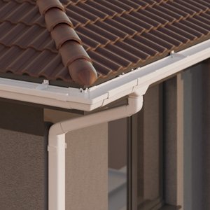 Tubo Condutor de Calha de 3m Branco 80x60mm