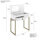 Ver imagem 3 de Penteadeira Industrial Lady Branco Design Inovador