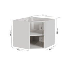 Balcão Canto Oblíquo sem Tampo sem Rodapé Puxador 150cm Ipanema CabeCasa MadeiraMadeira - 3