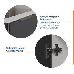 Balcão Canto Oblíquo sem Tampo sem Rodapé Puxador 150cm Ipanema CabeCasa MadeiraMadeira - 10