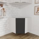 Ver imagem 2 de Balcão Canto Oblíquo sem Tampo sem Rodapé Puxador 150cm Ipanema CabeCasa MadeiraOriginals