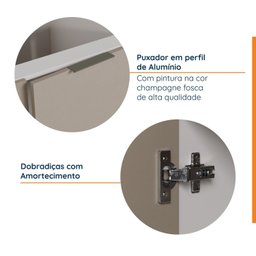 Balcão Canto Oblíquo sem Tampo sem Rodapé Puxador 150cm Ipanema CabeCasa MadeiraMadeira - 11