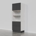 Ver imagem 6 de Torre Quente 2 Nichos Forno e Microondas com Rodapé Puxador 150cm Ipanema CabeCasa MadeiraOriginals