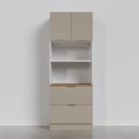 Ver imagem 6 de Torre Quente 2 Nichos Forno e Microondas com Rodapé Puxador 150cm Ipanema CabeCasa MadeiraOriginals