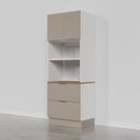 Ver imagem 7 de Torre Quente 2 Nichos Forno e Microondas com Rodapé Puxador 150cm Ipanema CabeCasa MadeiraOriginals