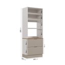 Ver imagem 2 de Torre Quente Planejada 2 Nichos Forno e Microondas com Rodapé Puxador 150cm Ipanema CabeCasa MadeiraOriginals Madeir