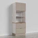 Ver imagem 5 de Torre Quente 2 Nichos Forno e Microondas com Rodapé Puxador 150cm Ipanema CabeCasa MadeiraOriginals