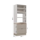Ver imagem 3 de Torre Quente 2 Nichos Forno e Microondas com Rodapé Puxador 150cm Ipanema CabeCasa MadeiraOriginals