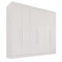 Ver imagem 3 de Guarda-Roupa Casal 6 Portas 2 Gavetas França Branco