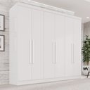 Ver imagem 1 de Guarda-Roupa Casal 6 Portas 2 Gavetas França Branco
