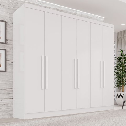 Guarda-Roupa Casal 6 Portas 2 Gavetas França