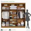 Ver imagem 6 de Guarda-Roupa Casal 6 Portas 2 Gavetas França Cinamomo
