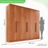 Guarda-roupa Casal 6 Portas 2 Gavetas França - 6