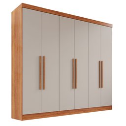 Guarda-roupa Casal 6 Portas 2 Gavetas França - 3