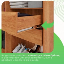 Guarda-roupa Casal 6 Portas 2 Gavetas França - 10