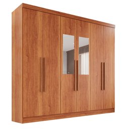Guarda-roupa Casal com Espelho 6 Portas 2 Gavetas França - 3