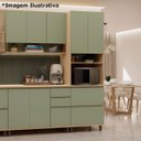 Ver imagem 5 de Paneleiro para Cozinha 100% MDF 3 Portas 1 Gaveta Lótus Carvalho/Verde