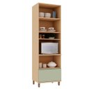 Ver imagem 4 de Paneleiro para Cozinha 100% MDF 3 Portas 1 Gaveta Lótus Carvalho/Verde