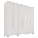 Ver imagem 3 de Guarda-Roupa Casal 6 Portas 2 Gavetas com Pés França Branco