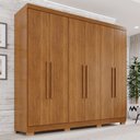 Ver imagem 1 de Guarda-Roupa Casal 6 Portas 2 Gavetas com Pés França Cinamomo