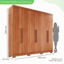 Ver imagem 4 de Guarda-roupa Casal 6 Portas 2 Gavetas França