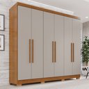 Ver imagem 1 de Guarda-Roupa Casal 6 Portas 2 Gavetas com Pés França Off White/Cinamomo