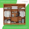 Guarda-roupa Casal 6 Portas 2 Gavetas França - 6