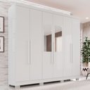 Ver imagem 2 de Guarda-roupa Casal com Espelho 6 Portas 2 Gavetas França