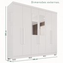 Ver imagem 4 de Guarda-roupa Casal com Espelho 6 Portas 2 Gavetas França