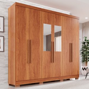 Guarda-roupa Casal com Espelho 6 Portas 2 Gavetas França